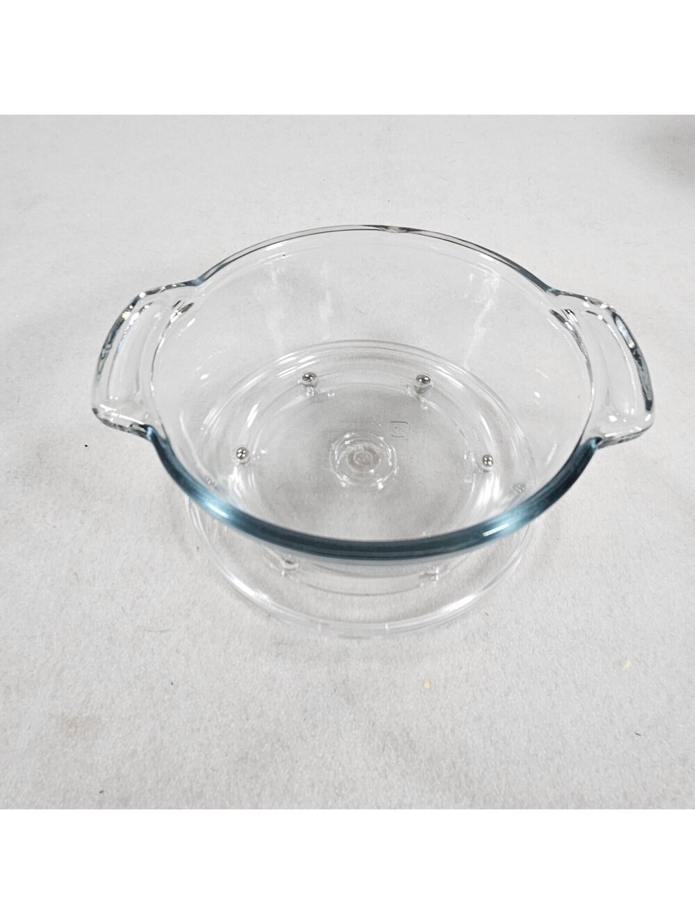 Vintage Anchor Hocking Clear Glass Casserole Dish Covered Baking Pan With Lid 2q